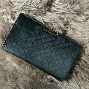 MILLY Calfhair leather clutch